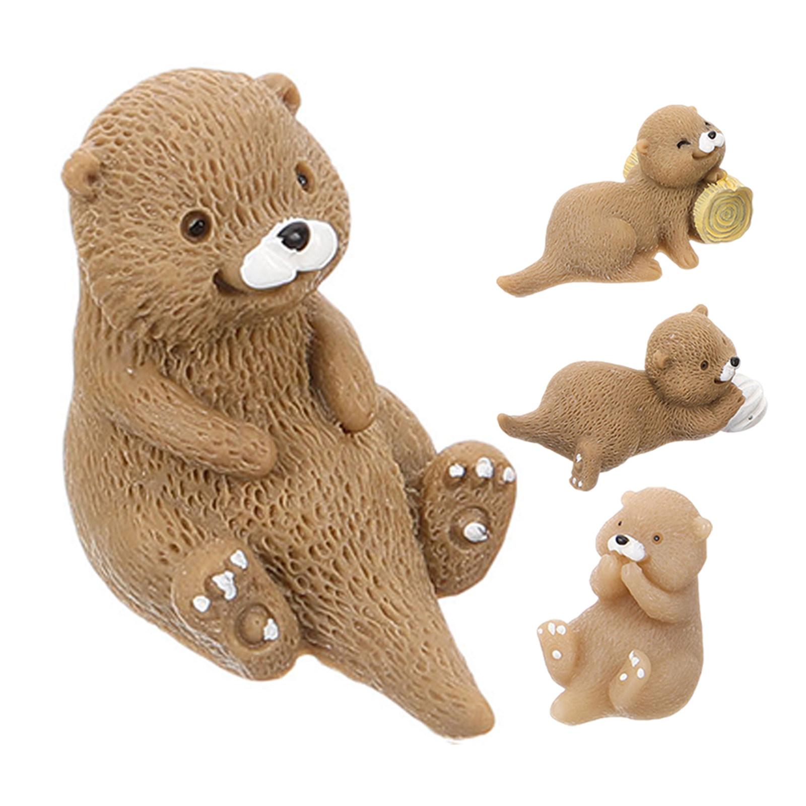 Succulent Arrangement Mini - 4Pcs Mini Resin Sea Otter Charms