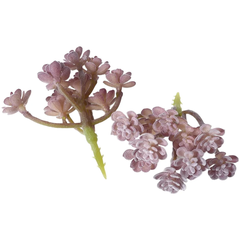 Succulent Arrangement Mini - PVC Flocked Purple Fake Succulents For