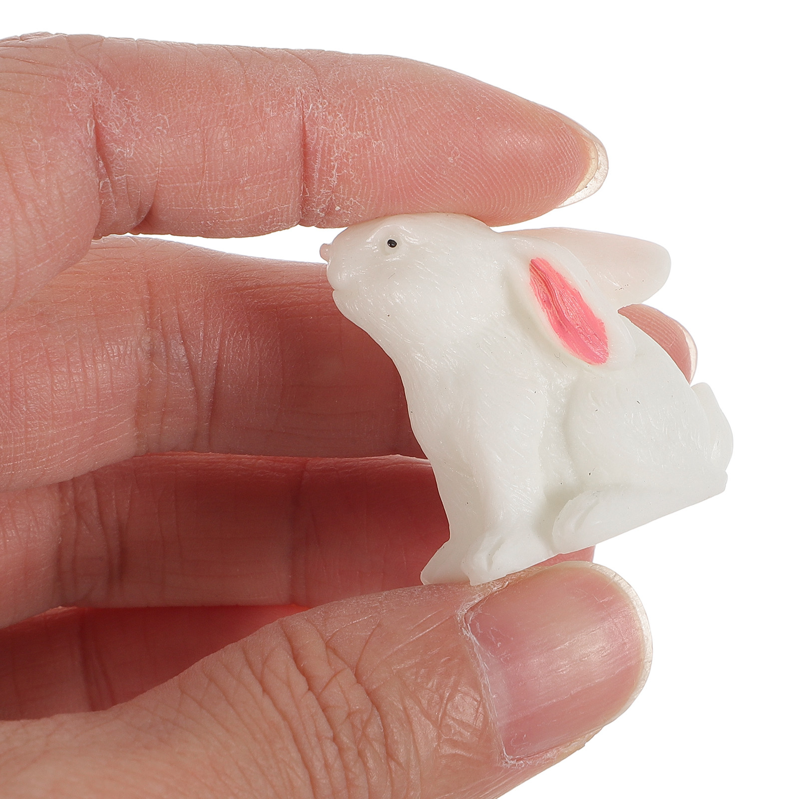 Succulent Arrangement Mini - 12Pcs Lovely Resin Bunny Adorn Small