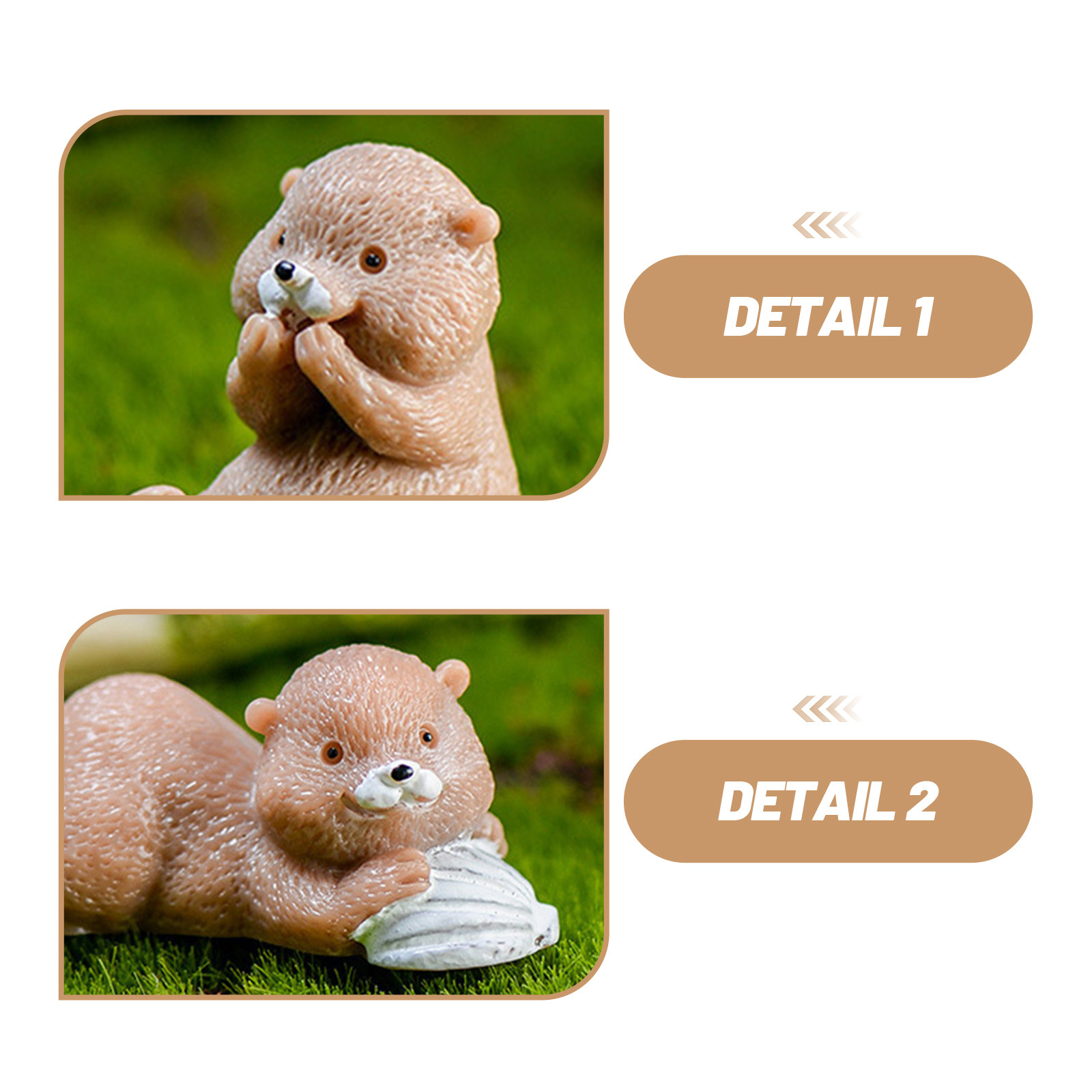 4Pcs Mini Resin Sea Otter Char - đánh giá và giá Succulent Arrangement Mini