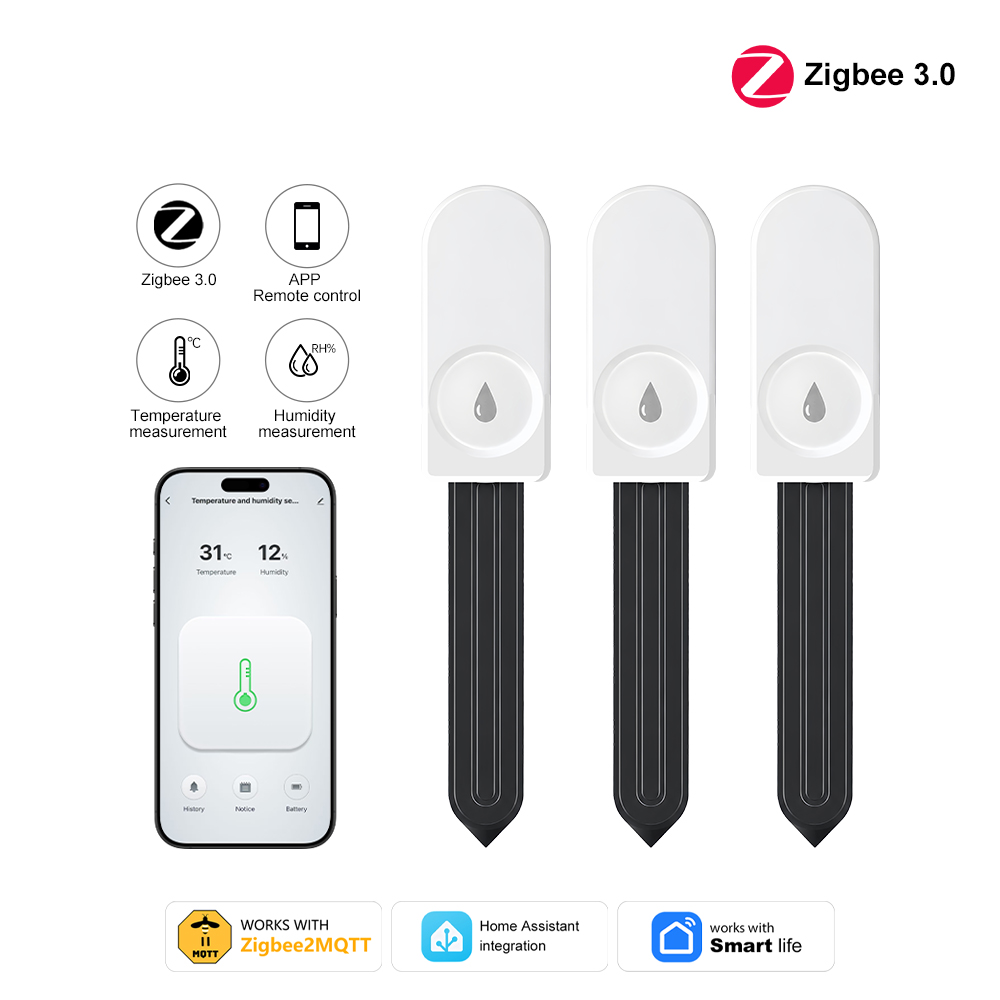 Smart ZigBee Soil Moisture Sen - đánh giá và giá Plant Parent App