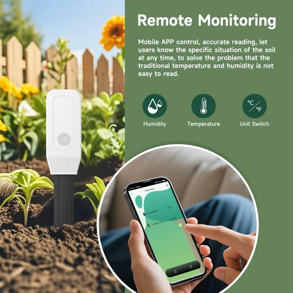 Tuya WiFi Soil Moisture Meter  - đánh giá và giá Plant Parent App