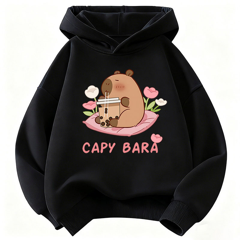 Kawaii Capybara Drinking Juice - đánh giá và giá Plant Parent Hoodie