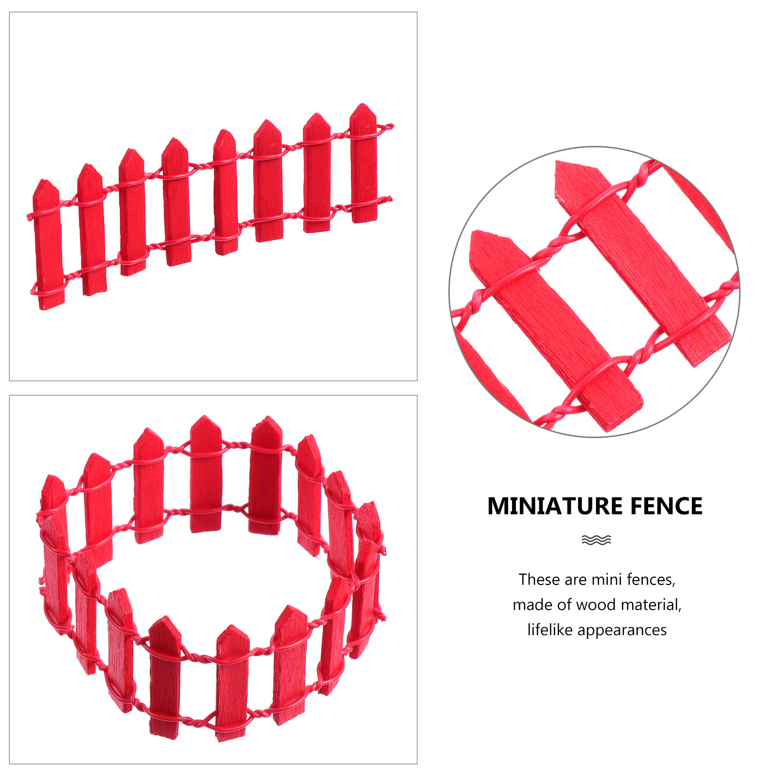 12Pcs Mini Wooden Fence Set Li - đánh giá và giá Succulent Arrangement Mini