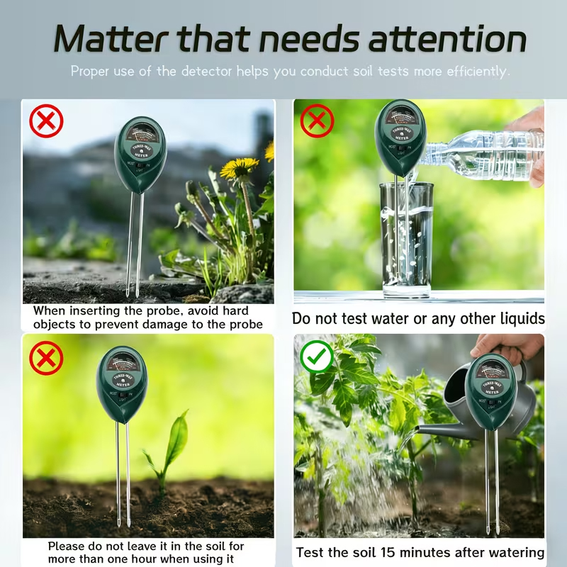 3-in-1 Soil Tester (Moisture,  - đánh giá và giá Plant Parent Tools