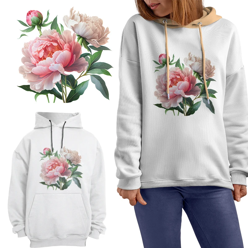 Pink and White Peony Flowers D - đánh giá và giá Plant Parent Hoodie